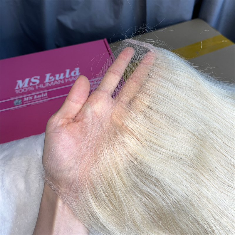 #613 HD Lace Closure Virgin Hair Natural Straight Lace Frontal Closure - 图片 5